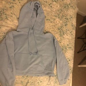 Baby blue cropped hoodie